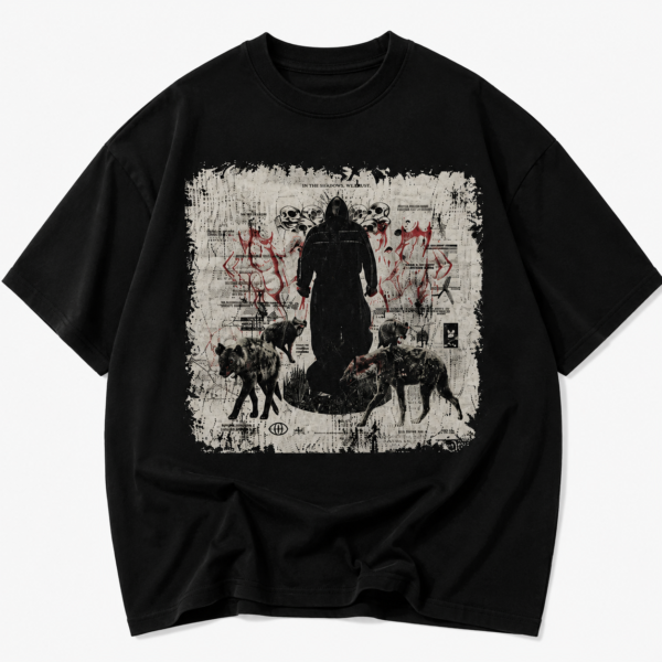 skull black oversized t shirt