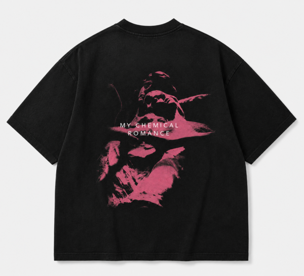 Oversized T-Shirt for Men – Black Graphic Streetwear Tee | My Chemical Romance Inspired Design | East Forge