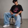 Oversized T-Shirt for Men – Black Graphic Streetwear Tee | My Chemical Romance Inspired Design | East Forge