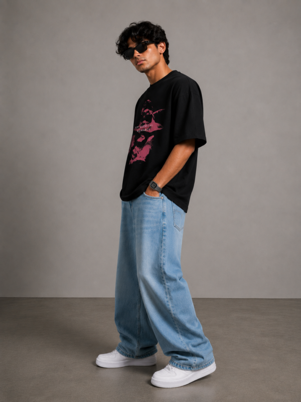 Oversized T-Shirt for Men – Black Graphic Streetwear Tee | My Chemical Romance Inspired Design | East Forge