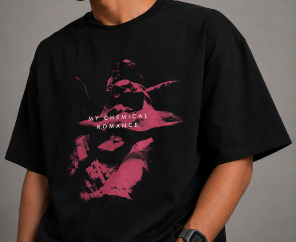 Oversized T-Shirt for Men – Black Graphic Streetwear Tee | My Chemical Romance Inspired Design | East Forge