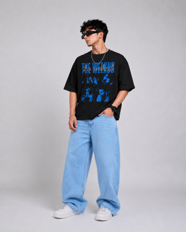 Oversized T-Shirt for Men – Black Graphic Streetwear Tee | The Weeknd Inspired Design | East Forge