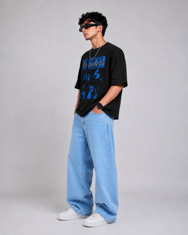 Oversized T-Shirt for Men – Black Graphic Streetwear Tee | The Weeknd Inspired Design | East Forge