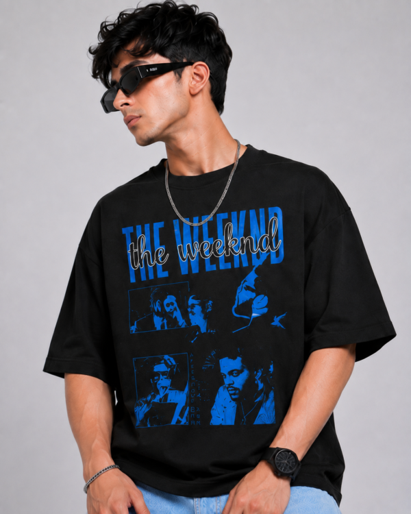 Oversized T-Shirt for Men – Black Graphic Streetwear Tee | The Weeknd Inspired Design | East Forge