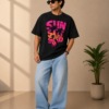 Oversized T-Shirt for Men – Black Graphic Streetwear Tee