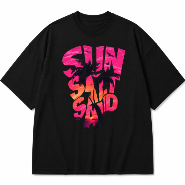 Oversized T-Shirt for Men – Black Graphic Streetwear Tee