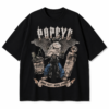 Oversized Black Tshirt for Men | Premium Streetwear Popaye Graphic