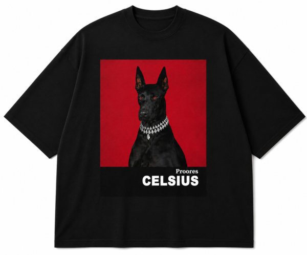 Oversized Black Tshirt for Men – Black Dog Graphic Printed Premium Streetwear T-Shirt